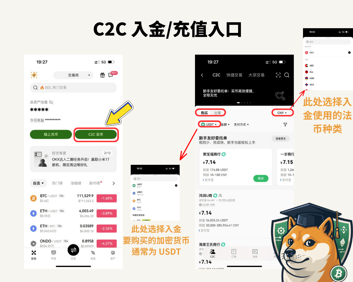 2025 OKX 入金/充值 :手把手教你如何在 OKX 入金/充值并获取手续费减免 - 第9張圖